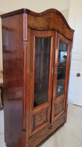 Vitrinenschrank nussbaum - vitrinenschrank,