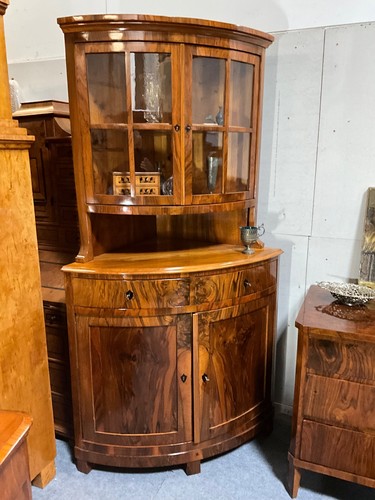 Seltene biedermeier eckvitrine - biedermeier,
